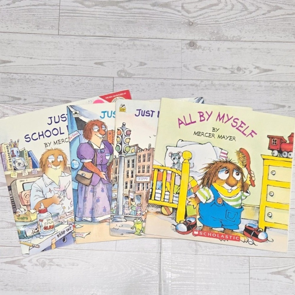 Mercer Mayer Little Critter Book Lot of 4 All By Myself Just Me and My Mom 90s